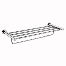 Ferro Smile Fürdőszobai törölközőtartó polc akasztóval, króm fürdőszoba kiegészítő