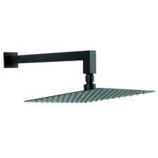 Ferro Zuhanyfej, esőztető, szögletes 250 mm + 35 cm zuhanykar, fekete, Slimline, Ferro csaptelep