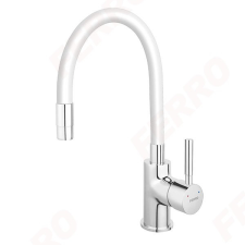  FERRO ZUMBA - Álló mosogató csaptelep flexibilis kifolyócsővel, fehér BZA4W csaptelep