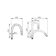 Ferro Zumba álló mosogató csaptelep menta kifolyószárral csaptelep