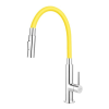 Ferro Zumba Slim 2F citromsárga konyhai csaptelep flexibilis kifolyóval