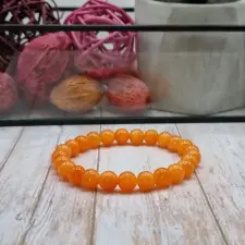  Festett jáde karkötő - narancs karkötő