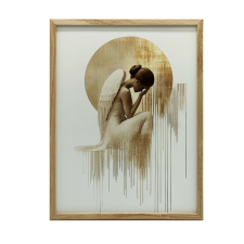 FESTMÉNY VÁSZON ANGYAL IMÁJÁRA VÁSZON PREMIUM 70x100 CM grafika, keretezett kép