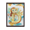 FESTMÉNY VÁSZRA MOSOLYOGÓ MAJOM D BETŰ KERET NÉLKÜL 70x100
