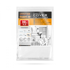  Festő takarófólia - HDPE - erős - 10 mikron - 4 x 5 m ragasztószalag és takarófólia