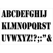  Festősablon, Stencil Betűk, írásjelek A/5 dekorációs kellék