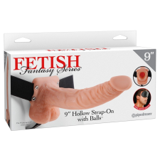  Fetish Strap-on 9 - felcsatolható üreges dildó (natúr) szexjáték