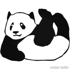  Fetrengő panda matrica matrica