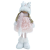FH hely Karácsonyi dekoráció - rózsaszín álló kislány, 37 cm