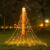 FHhely Napelemes karácsonyfa formájú LED fényfüzér, 8 világítási mód - meleg fehér