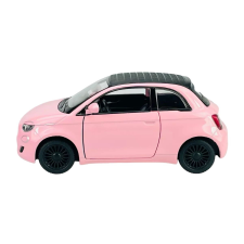  Fiat 500e rózsaszín hátrahúzós autó 1:28 makett