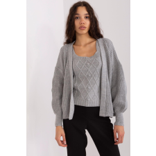 FiatalDivat 2 részes pulóver szett 01920 szürke topmodellel női pulóver, kardigán