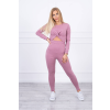 FiatalDivat Blúz és leggings nadrágból álló crop-top szett modell 9329 ibolyaszínű