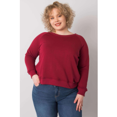FiatalDivat Bordó bordó színű Donna oversize pulóver kapucni nélkül