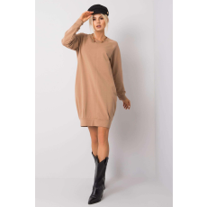 FiatalDivat Cristine pulóver ruha zsebekkel, teve színű