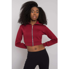 FiatalDivat Crop-top pulóver Ann cipzárral, bordó