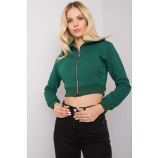 FiatalDivat Crop top pulóver Ann sötétzöld cipzárral női pulóver, kardigán