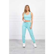 FiatalDivat Crop-top tréningruha szett pántokkal, modell 9334 mentol női edzőruha