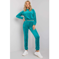 FiatalDivat Crop-top velúr tréningruha Milan türkiz