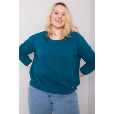 FiatalDivat Donna oversize pulóver kapucni nélkül türkiz női pulóver, kardigán