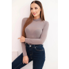 FiatalDivat Finom kasmíros blúz állógallérral 25809-es modell fango szín