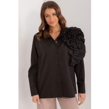 FiatalDivat Formai ing nagy virágos rátéttel, 61228 fekete modell blúz