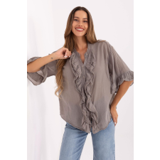 FiatalDivat Háromnegyedes ujjú ingblúz, 22495-ös modell, bézs blúz