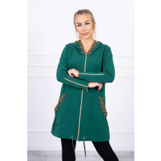 FiatalDivat Hosszabbított szabadidő felső díszszegéllyel modell 9320 sötét zöld
