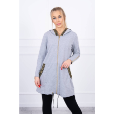 FiatalDivat Hosszabbított szabadidő felső díszszegéllyel modell 9320 szűrke