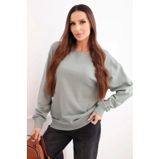 FiatalDivat Kapucni nélküli pamut pulóver HIT03 sötét mentazöld női pulóver, kardigán