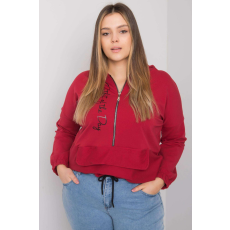 FiatalDivat Kaylee oversize pulóver cipzárral, bordó