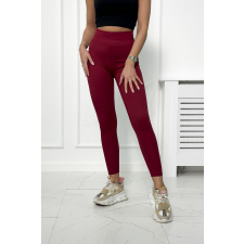 FiatalDivat Leggings bordázott anyagból modell 69186 bordó női nadrág