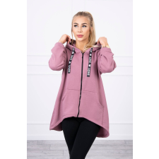 FiatalDivat Melegítő felső kapucnival és hosszabbított hátsó résszel modell 9108 ibolyaszínű női pulóver, kardigán