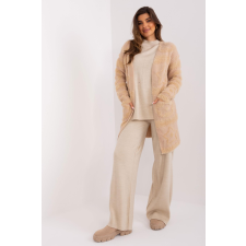 FiatalDivat Mintás kardigán pulóver rövid szálú, 50300-as modell bézs női pulóver, kardigán