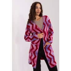 FiatalDivat Mintás kardigán pulóver rövid szálú, 70134-es modell, rózsaszín