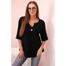 FiatalDivat Muslin ingblúz modell 9225 fekete blúz