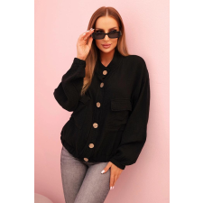 FiatalDivat Muszlin hosszú ujjú ing IT90 modell fekete blúz