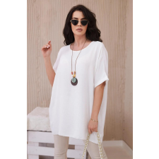 FiatalDivat Oversize blúz medállal, IT-31 modell, ekrü színű blúz