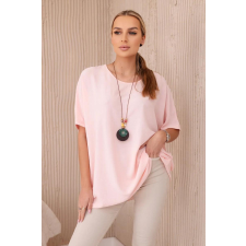 FiatalDivat Oversize blúz medálos IT-31 púderrózsaszín modellel blúz