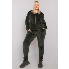 FiatalDivat Oversize velúr tréningruha Michell khaki színű