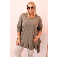 FiatalDivat Pamut oversize fodros blúz, 25196-os modell, kiwi szín blúz