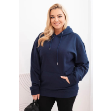 FiatalDivat Pamut oversize kapucnis kenguruzsebes pulóver HIT02 modell tengerészkék színben női pulóver, kardigán