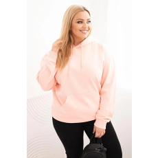 FiatalDivat Pamut oversize kapucnis pulóver kenguruzsebbel HIT02 modell rózsaszín