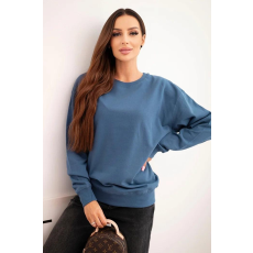 FiatalDivat Pamut pulóver kapucni nélkül HIT03 farmerkék szín