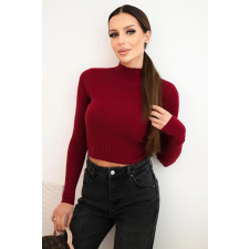 FiatalDivat Rövid pulóveres blúz állógallérral, ZS5135 bordó modell blúz