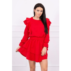 FiatalDivat Ruha fodrokkal modell 66047 piros