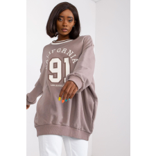 FiatalDivat Suzanne pamut pulóver nyomattal és hímzett felirattal, bézs színű női pulóver, kardigán