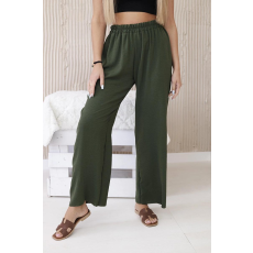 FiatalDivat Széles viszkóz nadrág modell IT-41 színű khaki