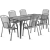 Fieldmann Kerti bútorszett, 1 asztal + 6 szék, acél, IRIS 6, 98036197