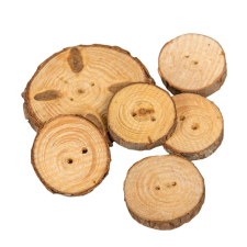  Fig. Gomb 2-4cm fa szelet natúr 10dkg/csom dekorációs kellék